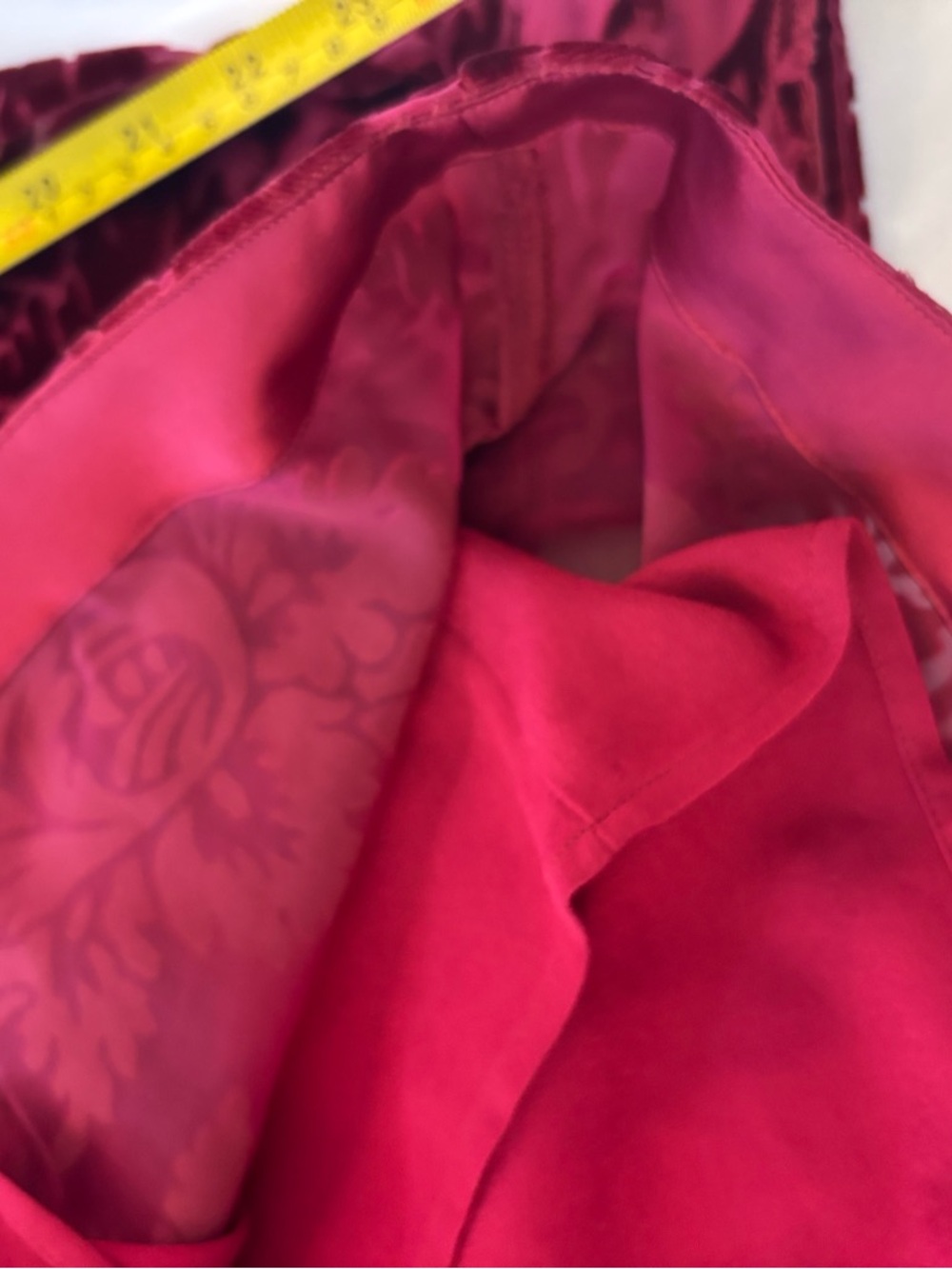 Soft Surroundings burgundy Velvet Burnout Button-Up Shirt Large - Picture 6 of 7